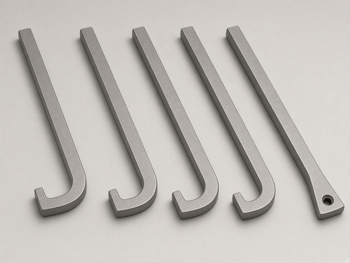 Titanium anode hook, 3/8 in square bar